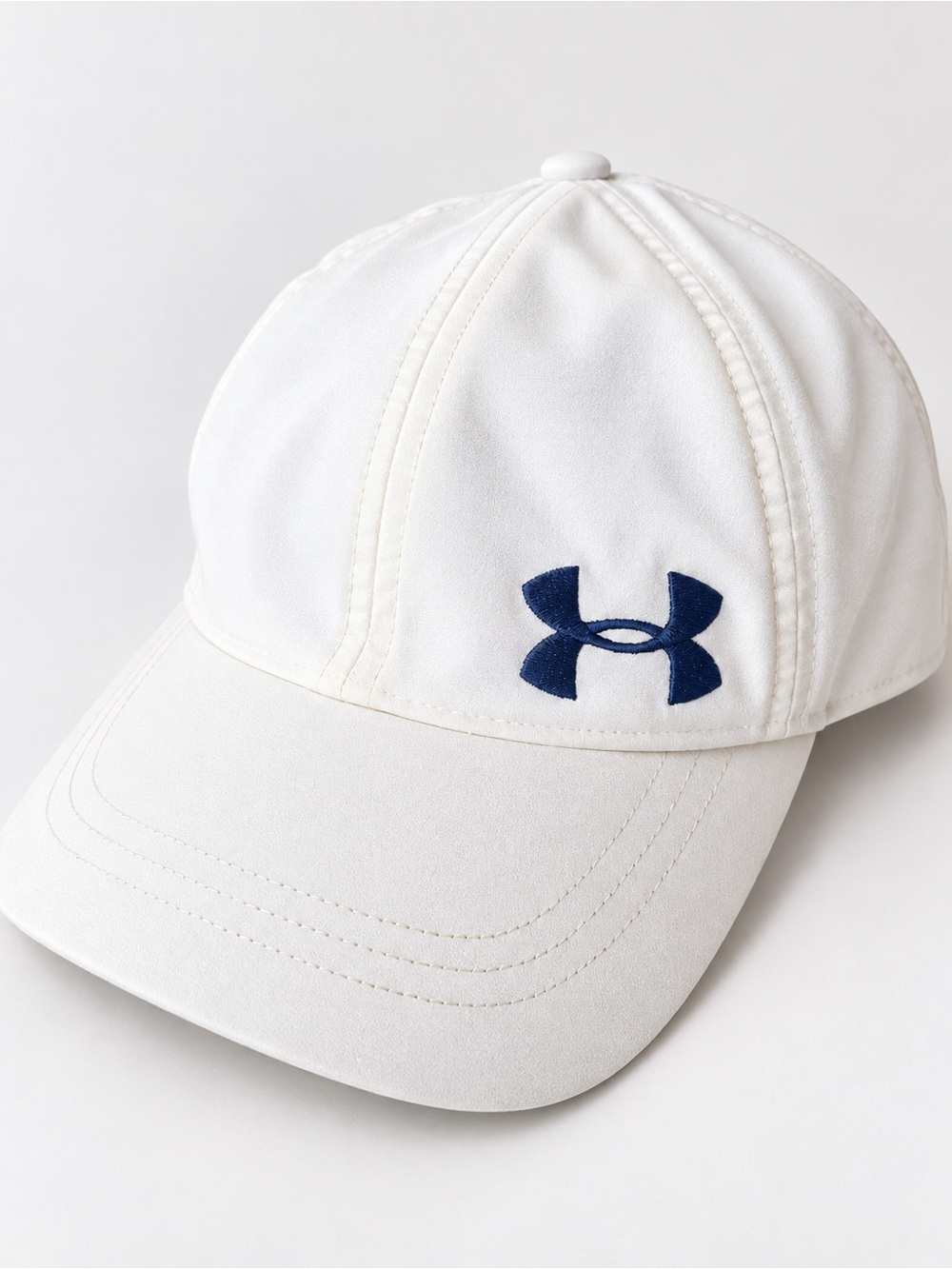 Under Armour White Baseball Cap with Blue Logo